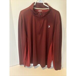 Reel Legends Men's XLarge 1\4 Zip Lightweight Maroon Red